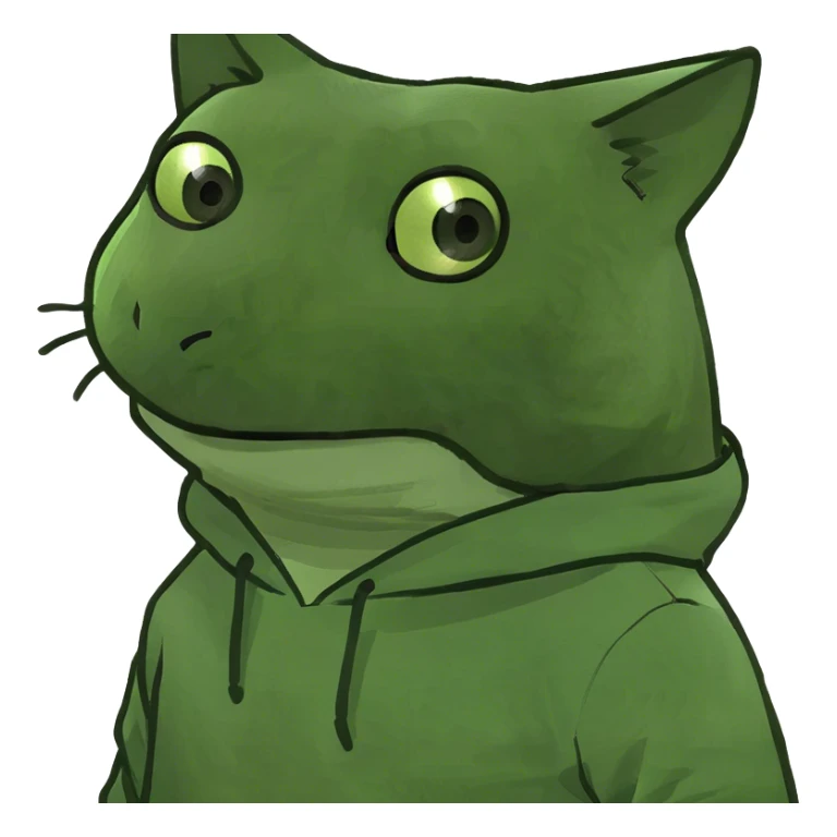 Cat with hoodie sticker