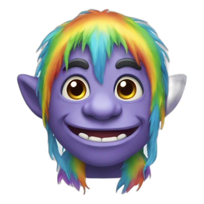 rainbow troll sticker