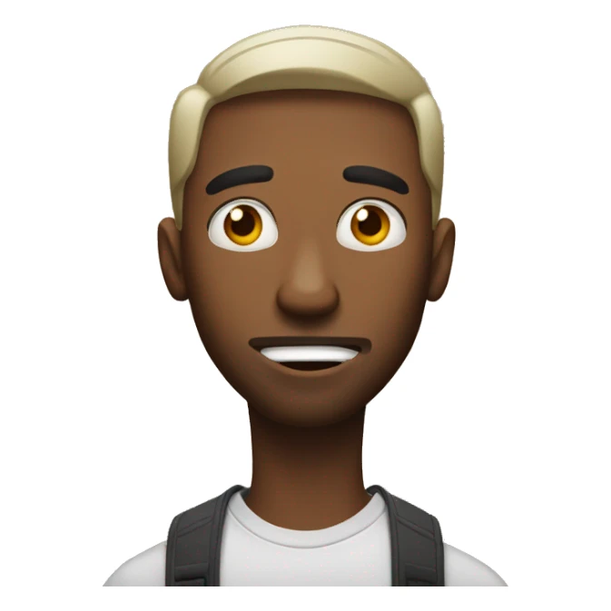 Surprised American Man not black sticker