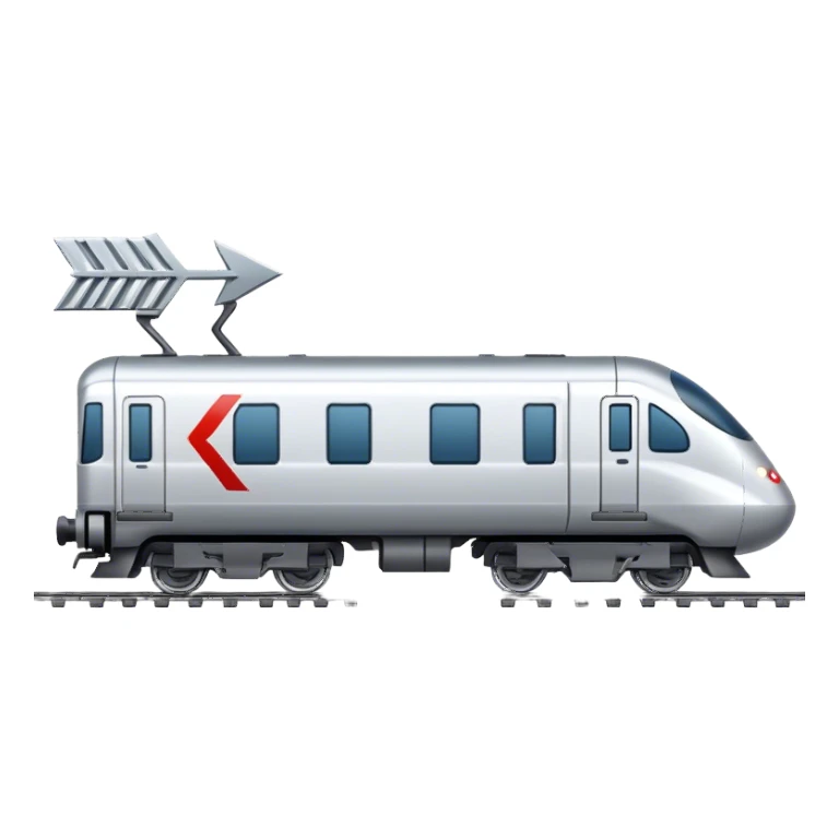 train TGV shaped arrow sticker