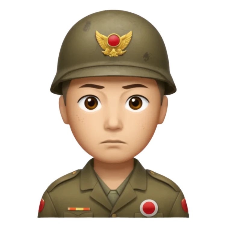 japanese ww2 soldier face sticker