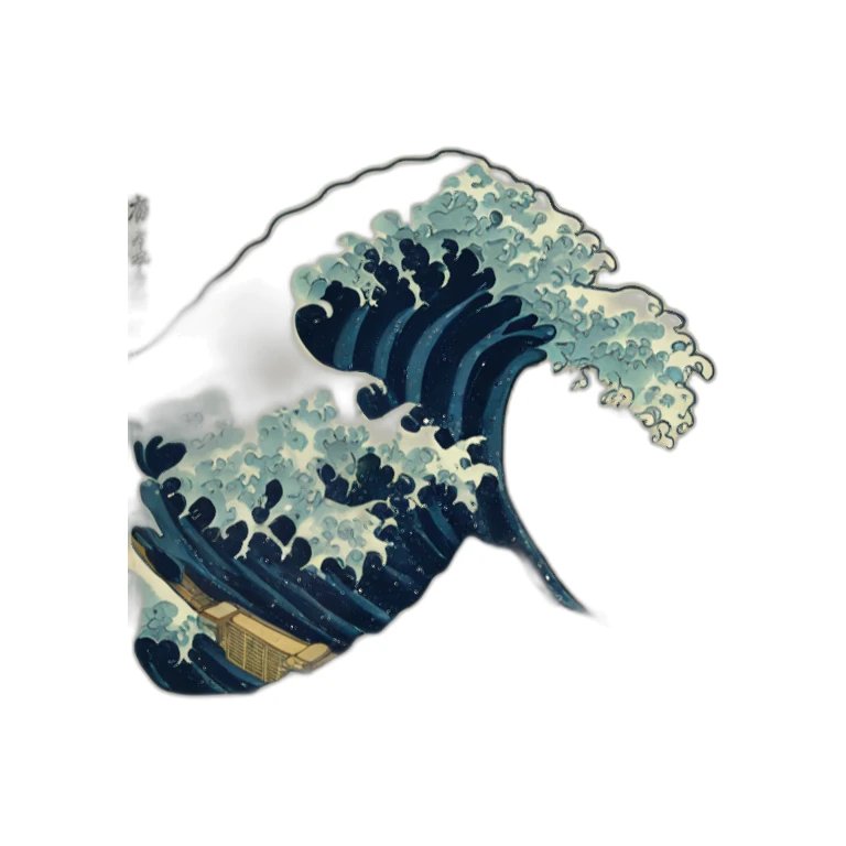 large wave of kanagawa sticker