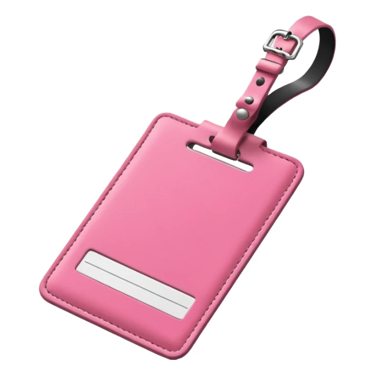 pink luggage tag sticker