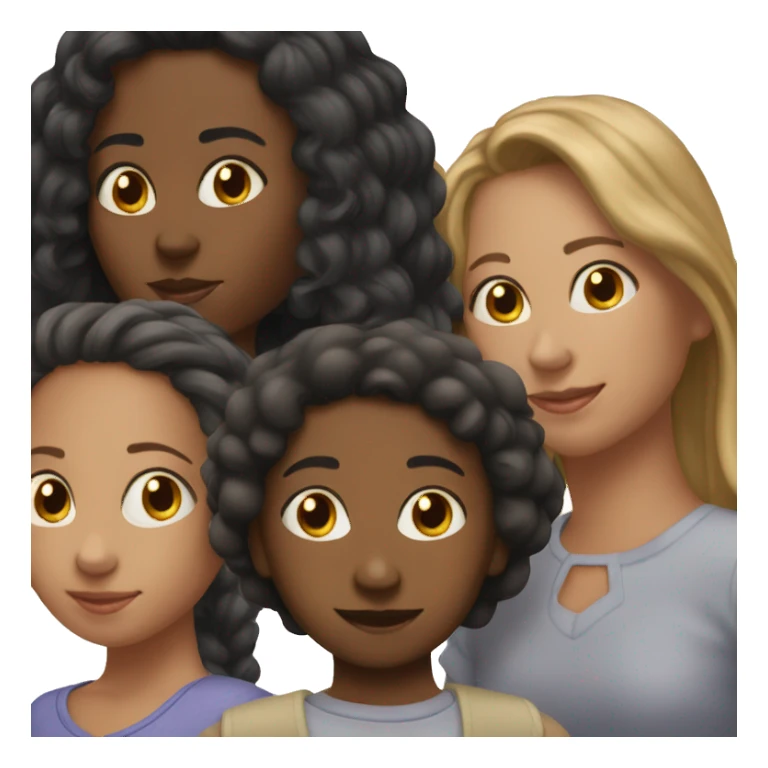 4 black sisters, 1 brother sticker
