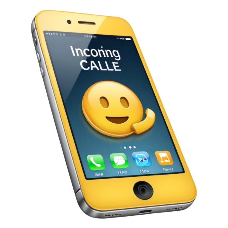 iphone  con fondo negro que diga "llamada entrante" sticker