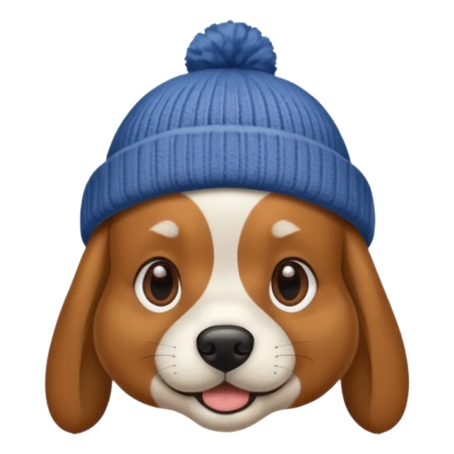 dog with beenie sticker