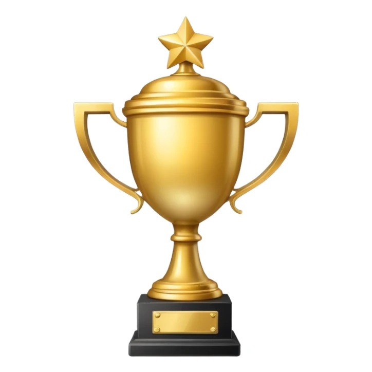 glitter white first place sticker