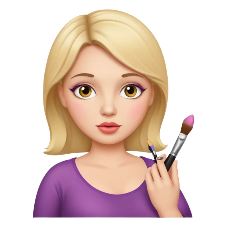 Pregnant women doing makeup  sticker