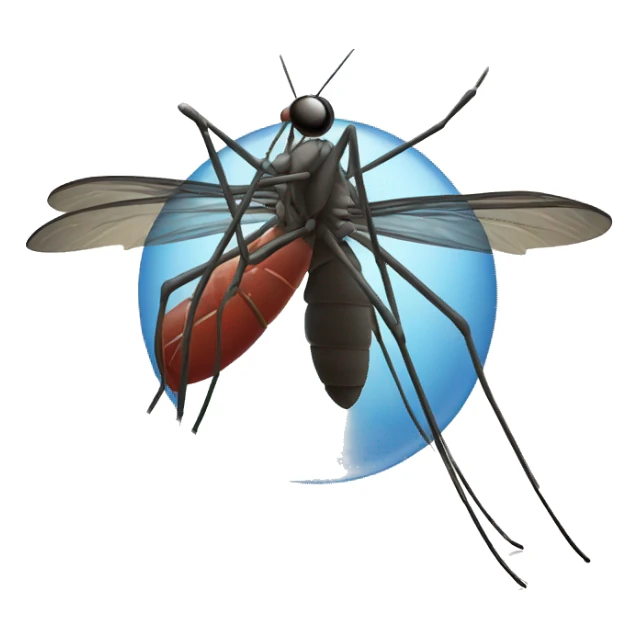 A mosquito sits on a man  sticker