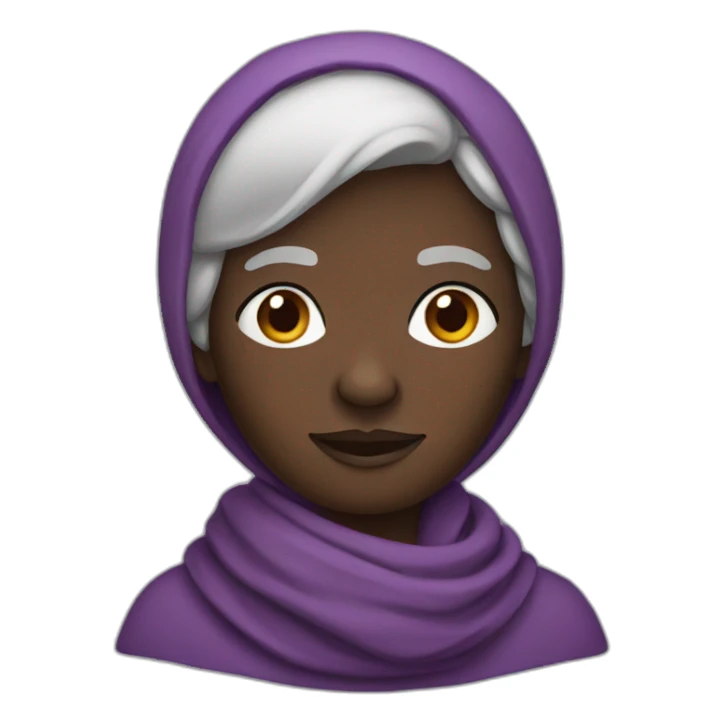 darkskin old woman with scarf sticker
