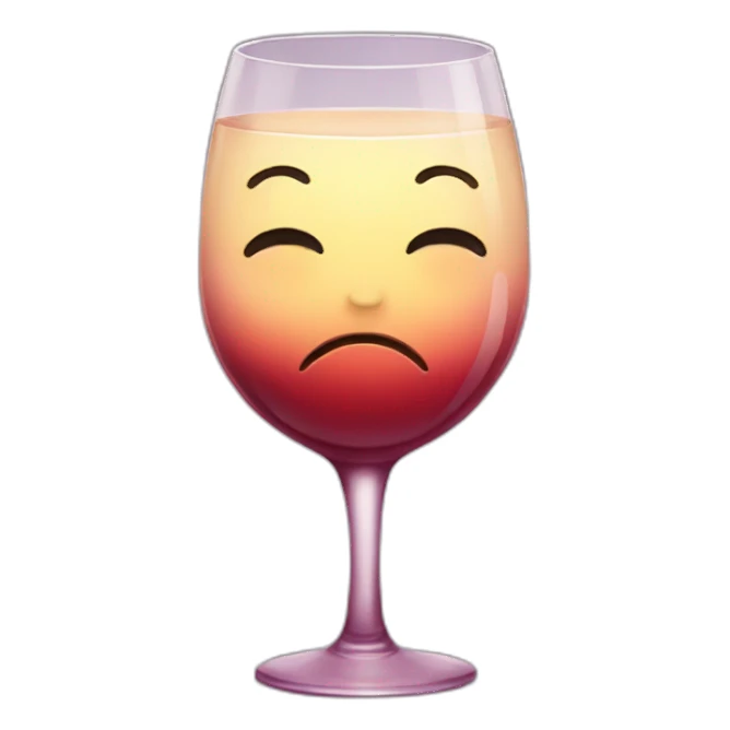 glass of wine crying sticker