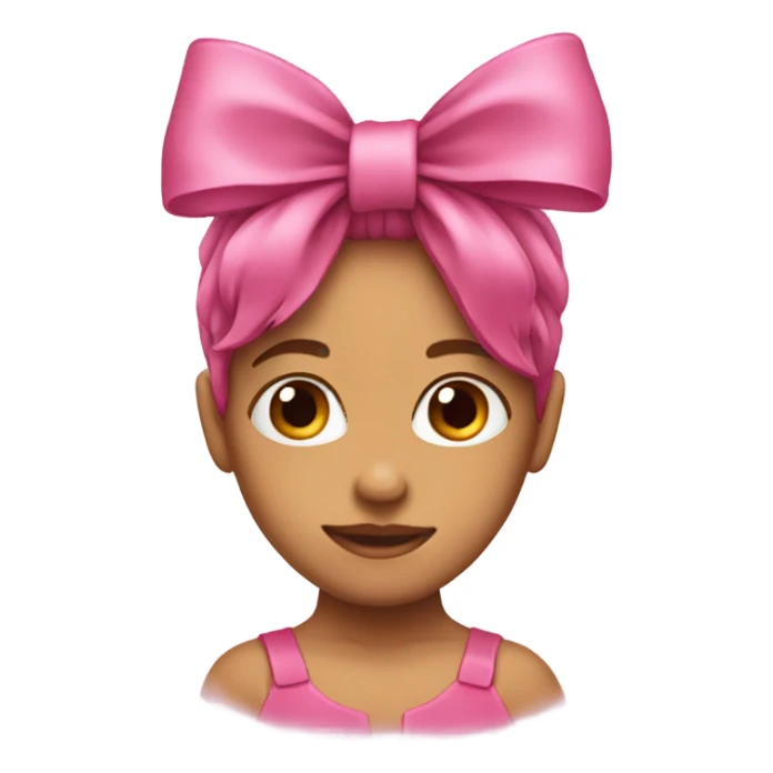 Pink hair bow sticker