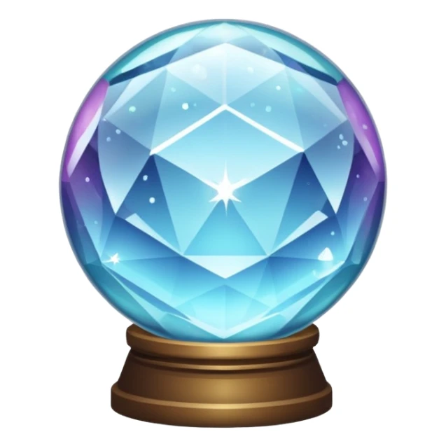 sparkly crystal ball sticker