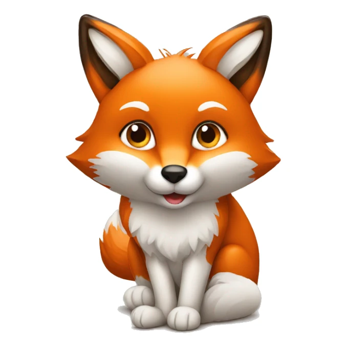 Fox sitting sticker