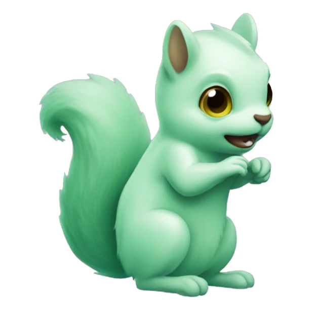 green ghost squirrel sticker