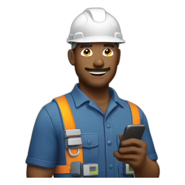 electrician with phone sticker