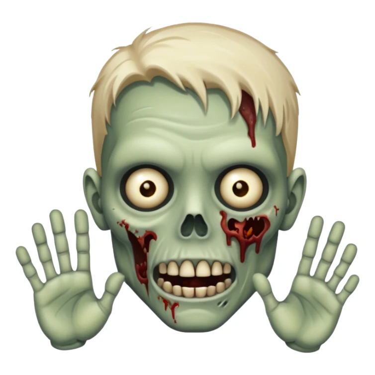 zombie say hi sticker