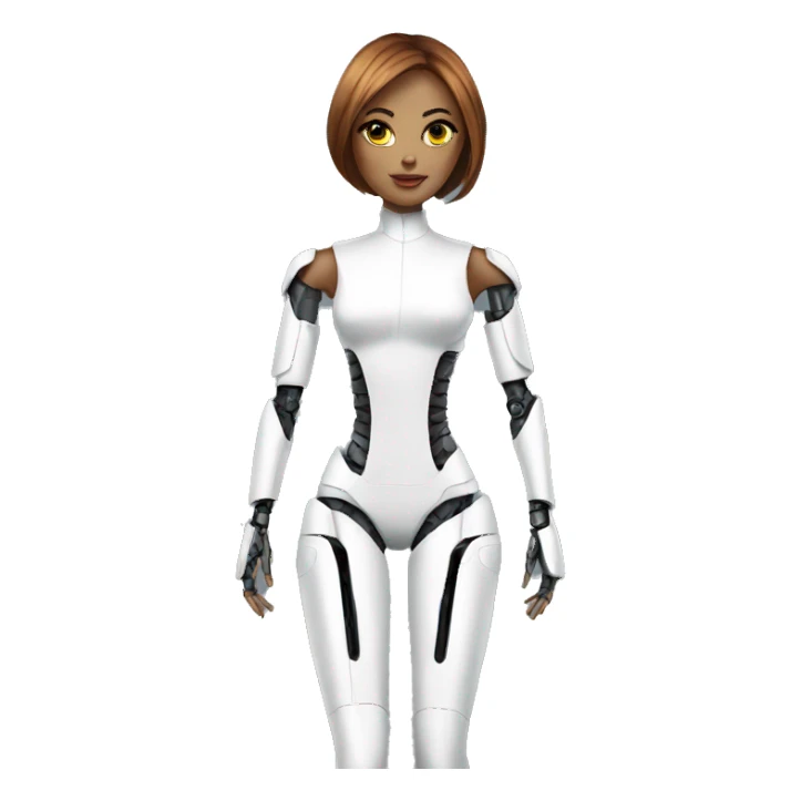 robot woman runway sticker