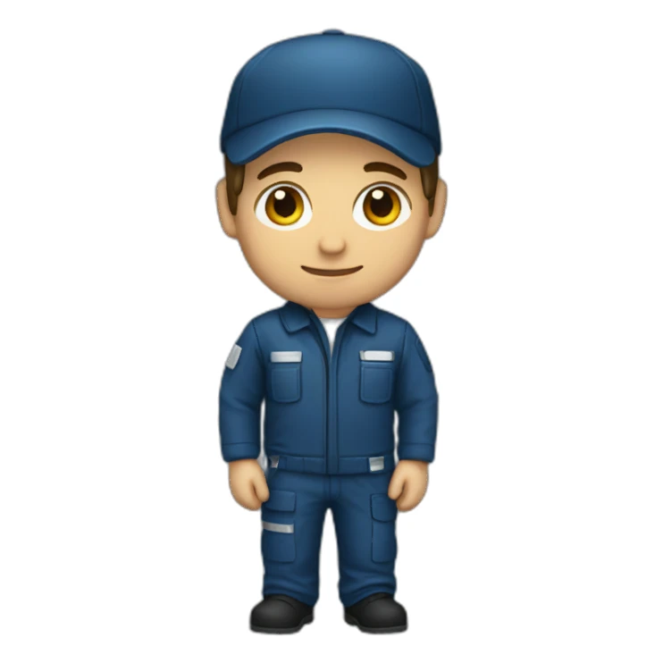 Technician dark blue outfit sticker