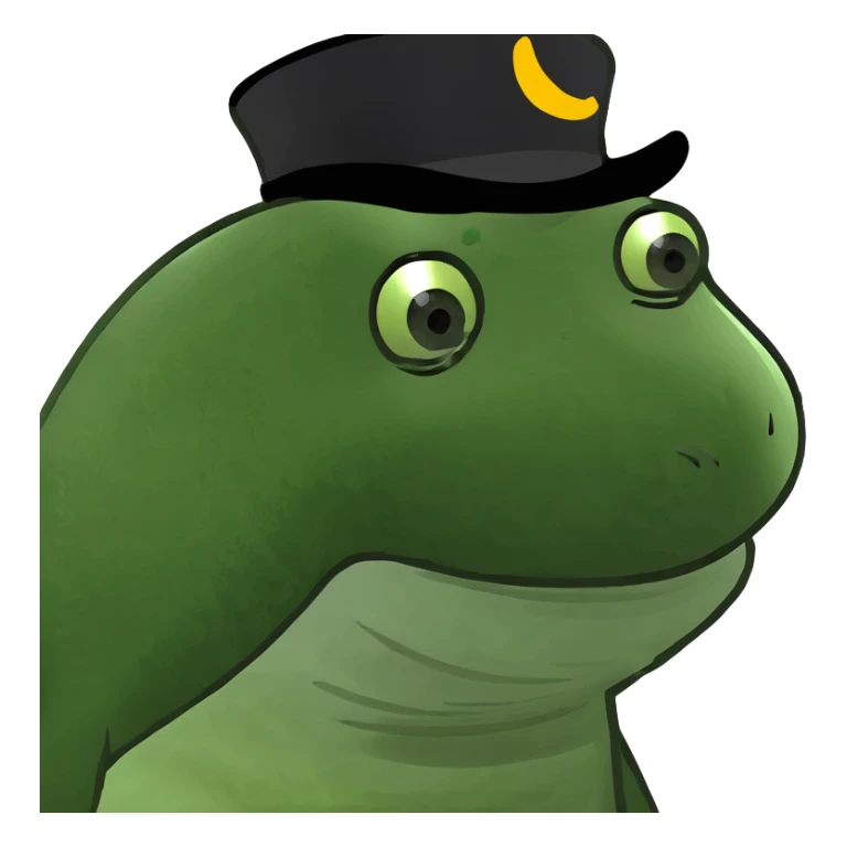 Shark with a top hat sticker