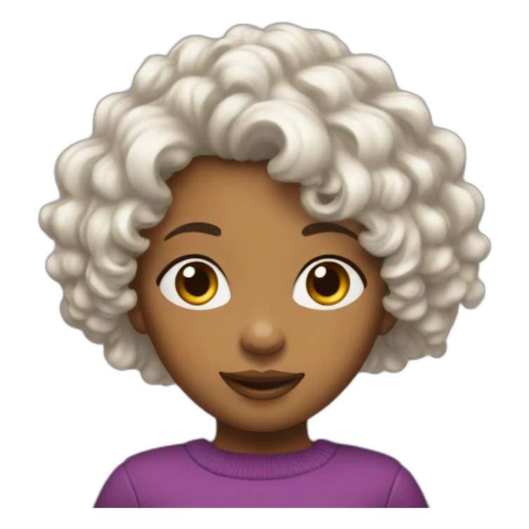 Fille métisse +cheveux bouclés sticker