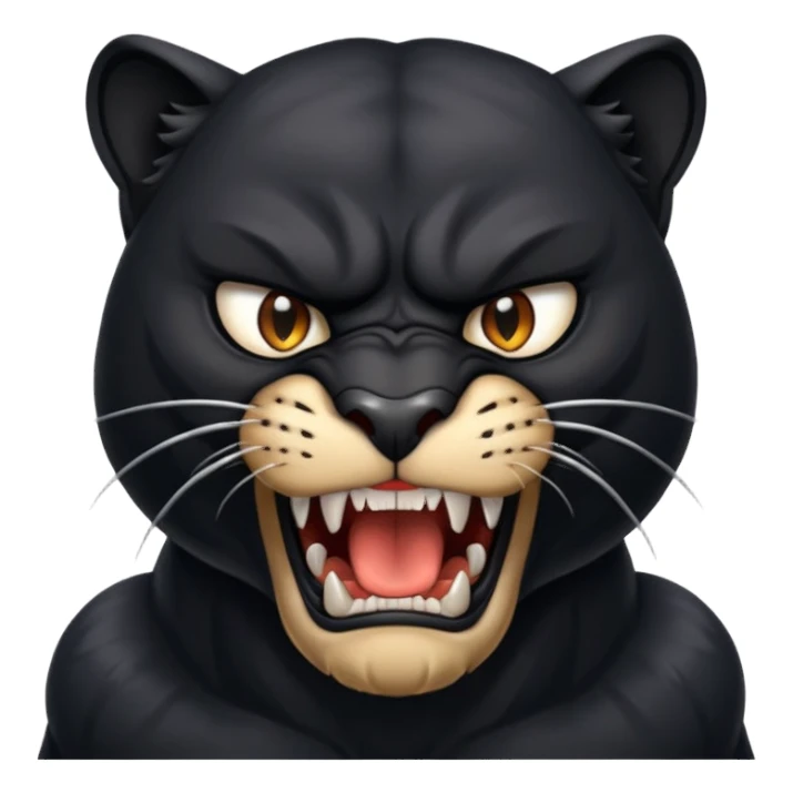 angry panther animal sticker