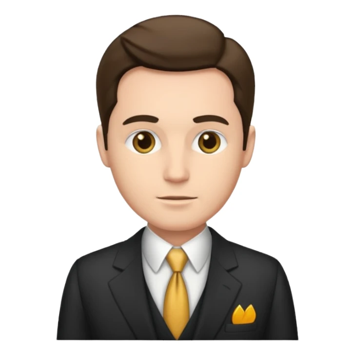 Man Old money style face sticker