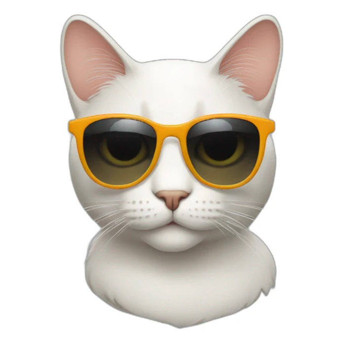 Cat with sunglasses sticker