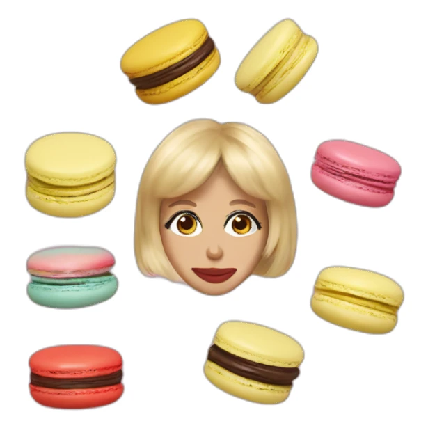 brigitte macron mange macarons sticker