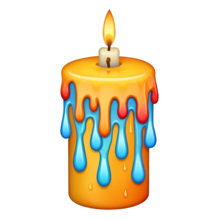Candle in random Colors sticker