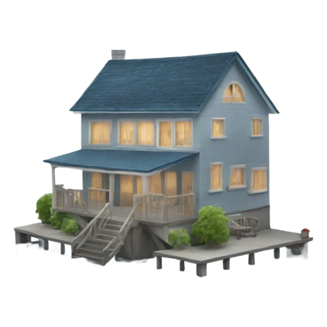 Waterfront house sticker