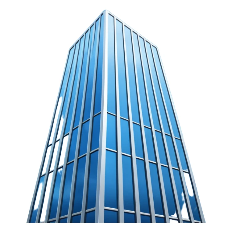 Blue bank building sticker