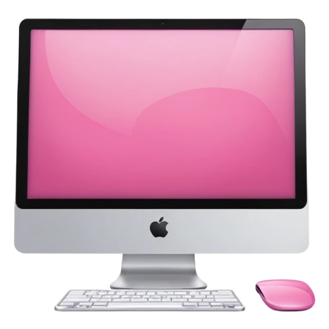 ultra realistic pink imac sticker
