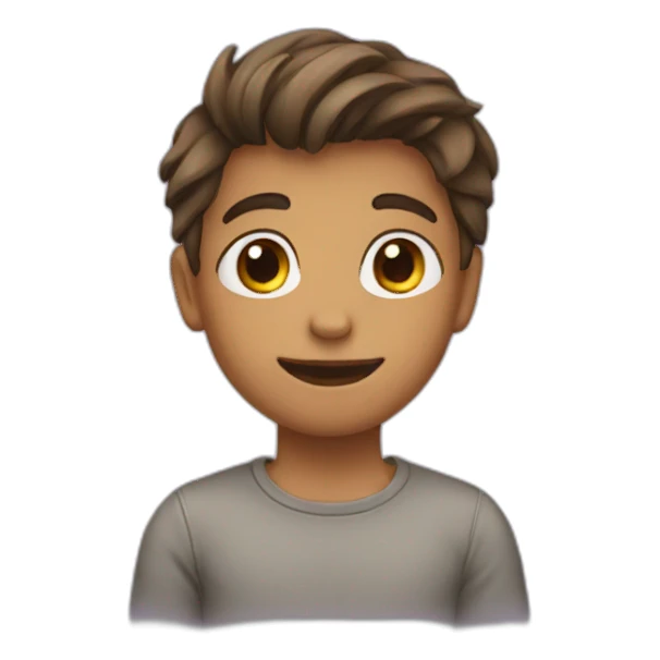 A boy with love sticker