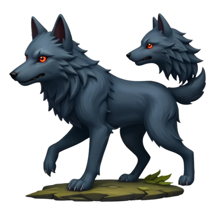 shadow wolf and blazefury sticker