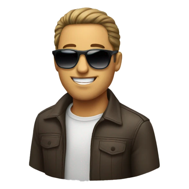 Man with sunglass sticker