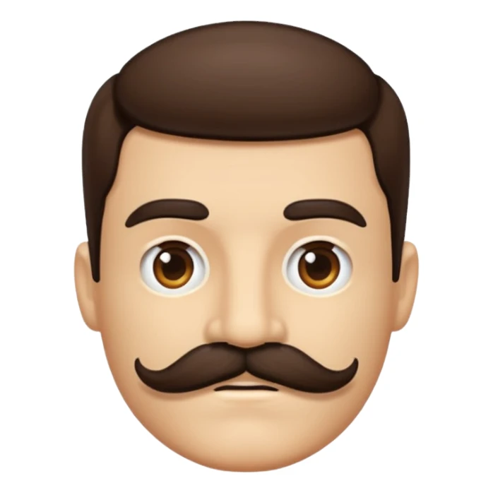 mustache only sticker