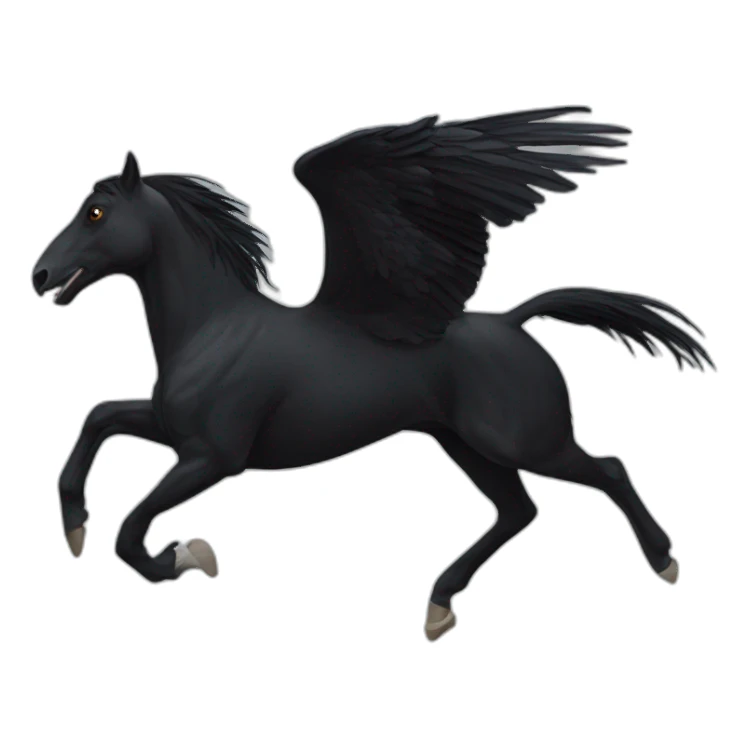 Crow attacking a Horse sticker