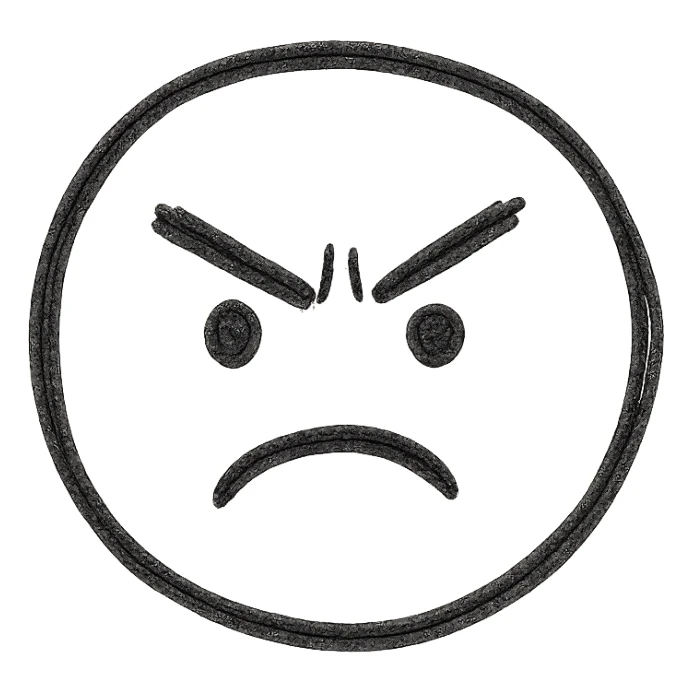 annoyed face sticker
