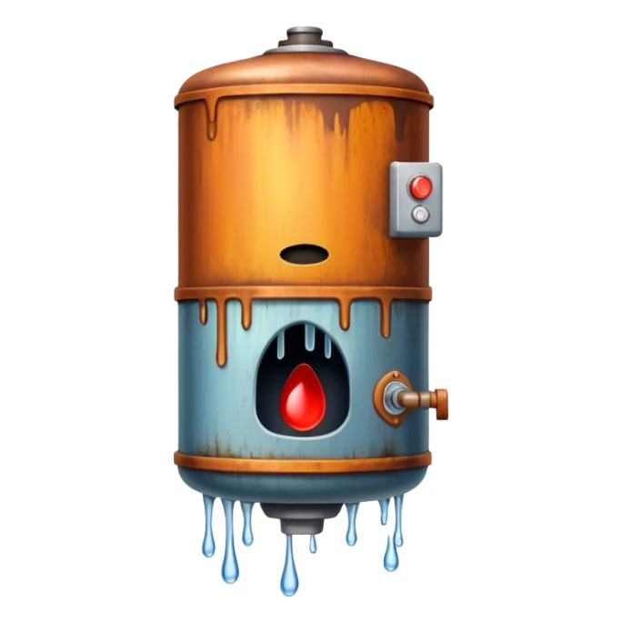 scary water heater sticker