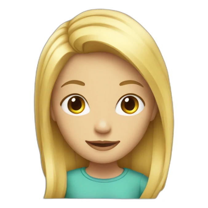 blond girl w sticker