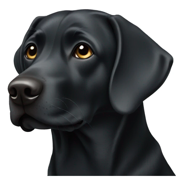 Black Labrador with grey snout and paws  sticker