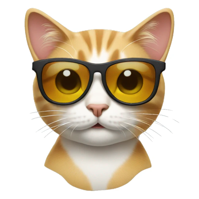 Cat with sunglasses sticker