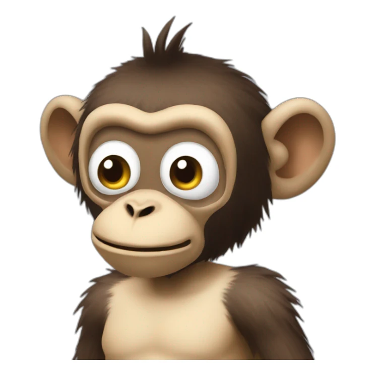 Monke (with mangle in the corner) sticker