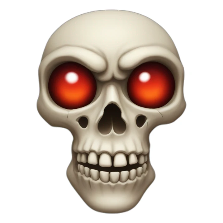 Skull red eyes sticker
