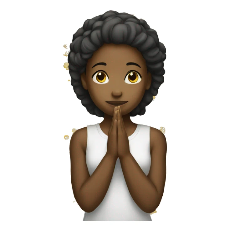 black girl praying sticker
