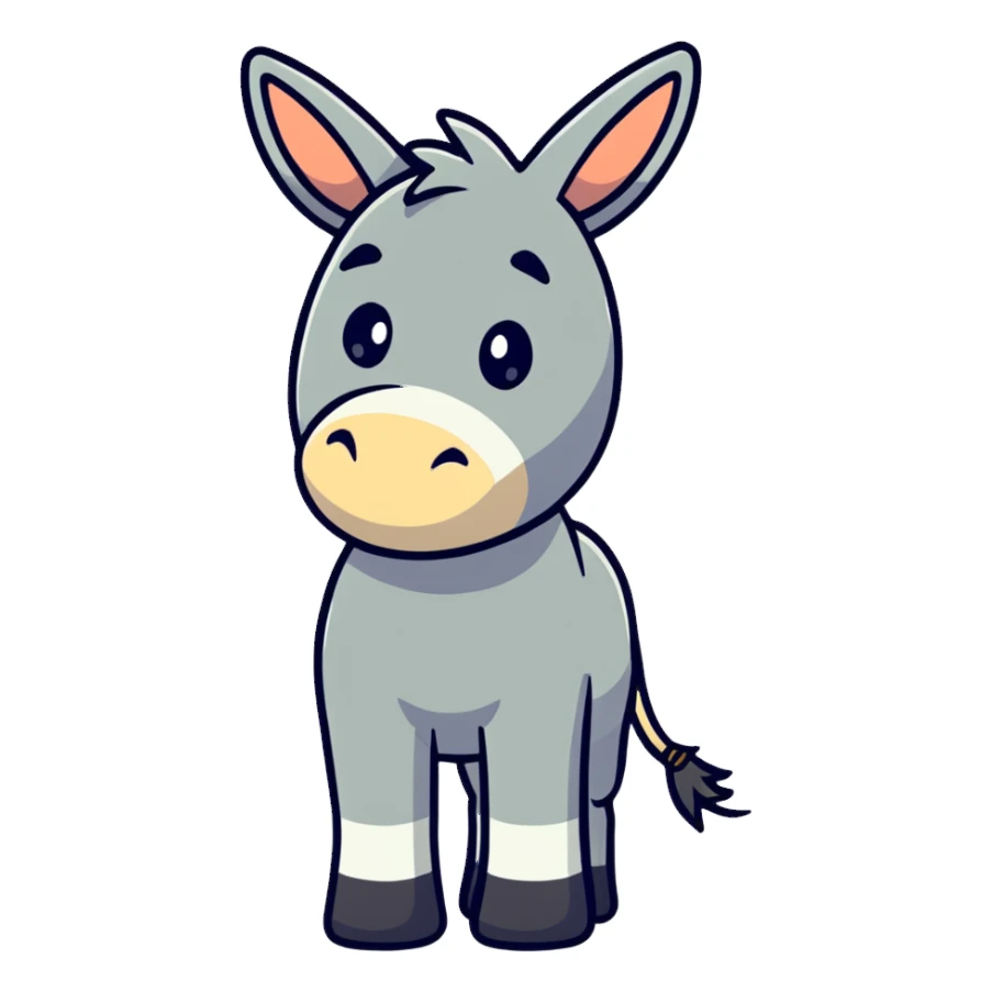 sad blue donkey sticker