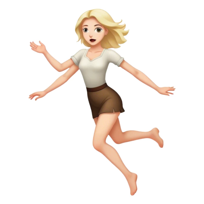 Woman tripping out sticker