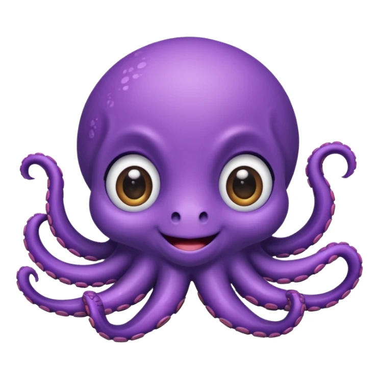 purple cute octopus sticker