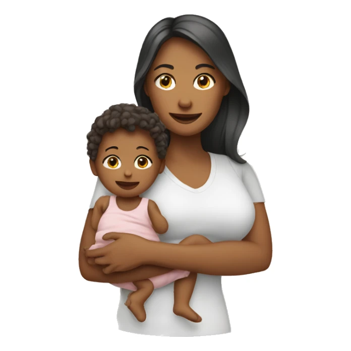 Mom with baby sticker